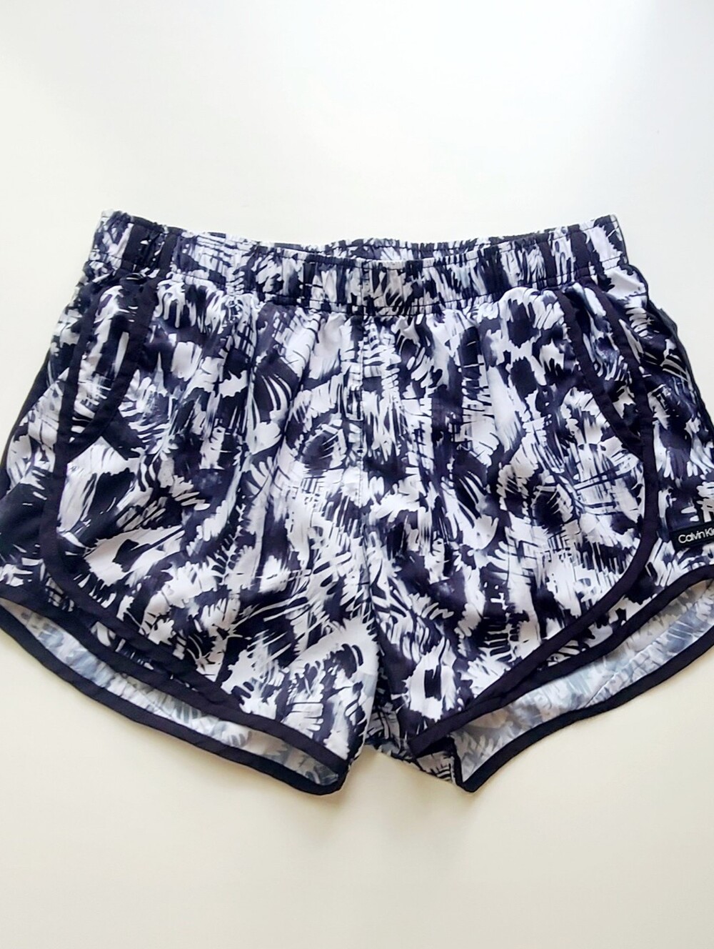 Calvin Klein Women’s Athletic Activewear Shorts Abstract Print Drawstring M